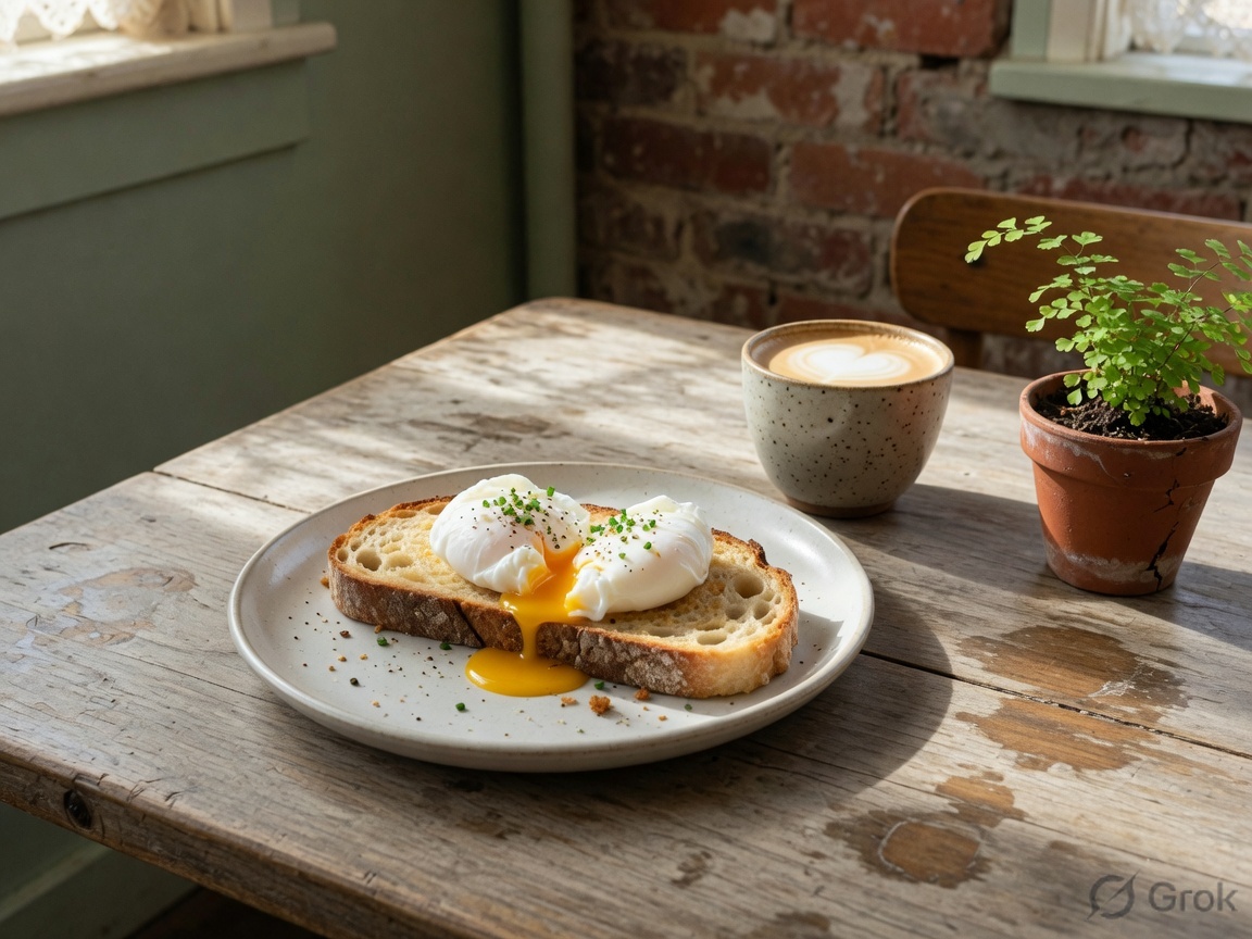 Breakfast plate at Fernery Cafe